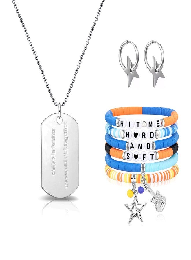BOTVUG Birds of a Feather Necklace Star Bracelets Earrings Set Singer Album Inspired Merch for Tour Concert Fans Gifts - Image 1